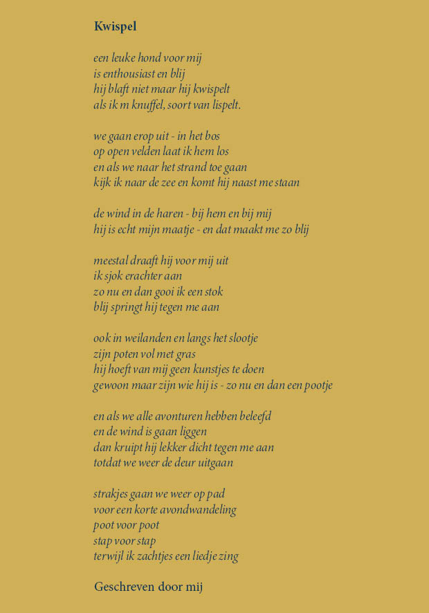 Gedicht hondje
